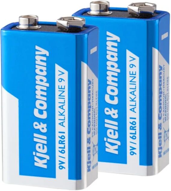 Kjell & Company 9 V-batterier (PP3) 2-pakk