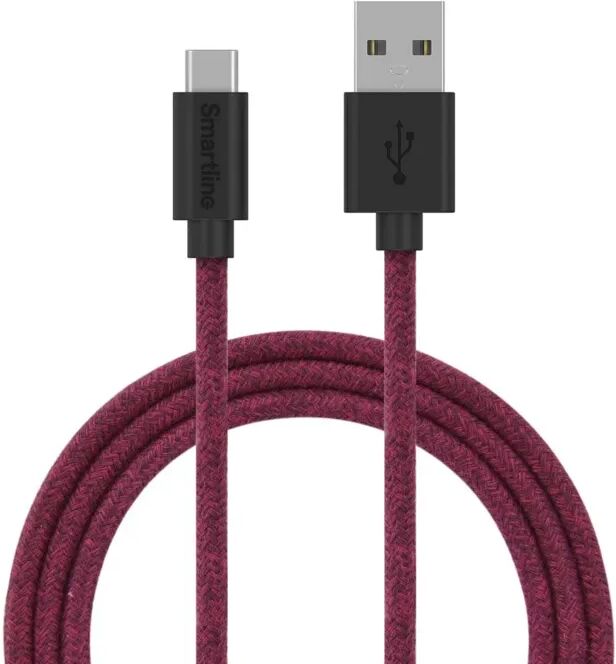 Smartline Fuzzy USB-C-kabel til USB 2 m Lilla