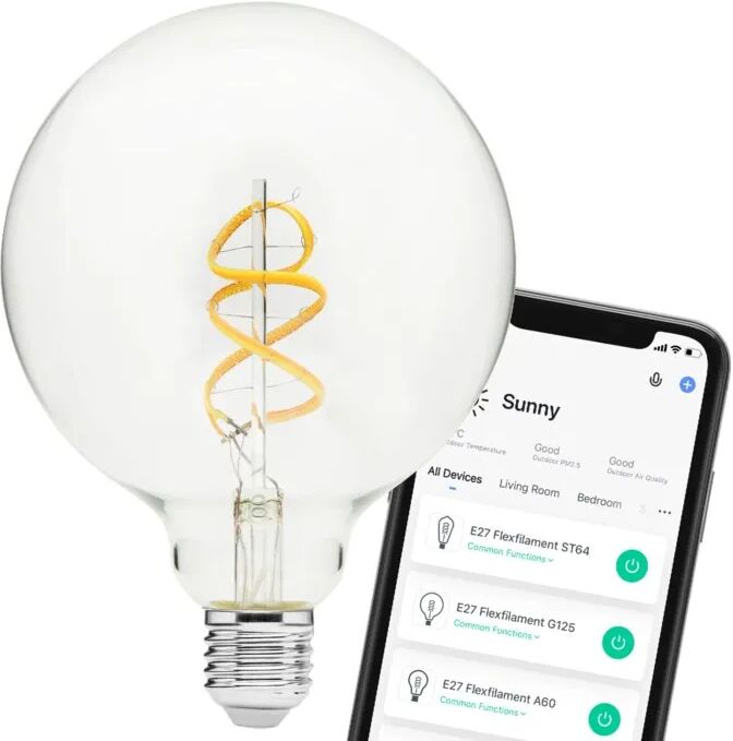 Cleverio Smart E27 G125 LED-filamentpære 450 lm