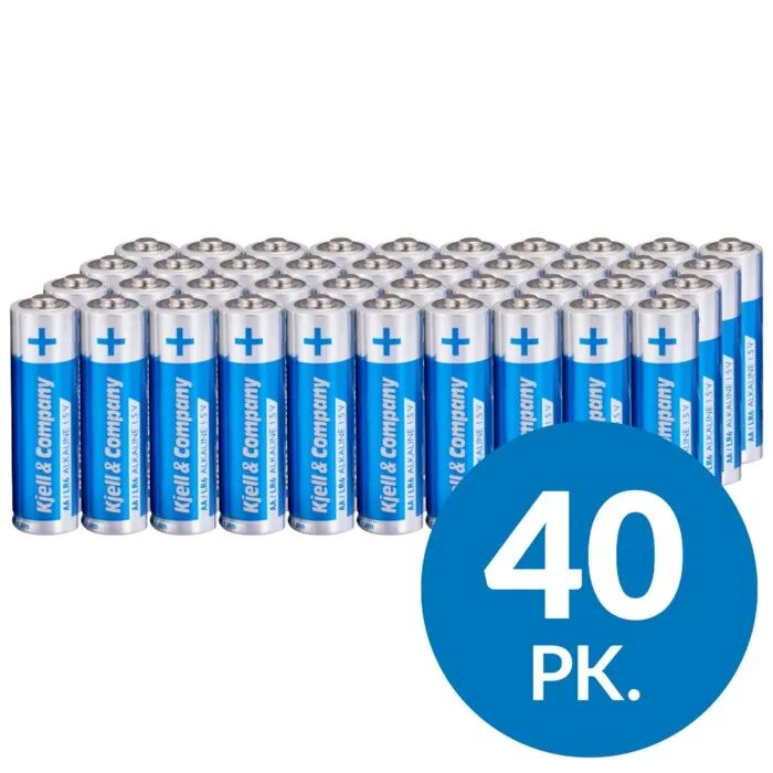 Kjell & Company AA-batterier (LR6) 40-pk.