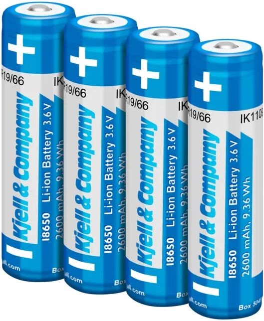 Kjell & Company 18650 Li-ion-batteri 3,6 V 2600 mAh 4-pk.