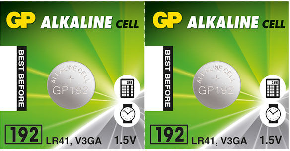 GPBM Nordic Gp Alkaline Lr41-Batteri, 2 Pakk