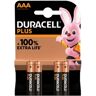 Duracell Pilhas Alkalina Plus AAA X4
