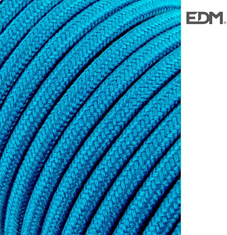 EDM Cabo Trançado Redondo 2x0,75mm C68 Azul Claro 5mts