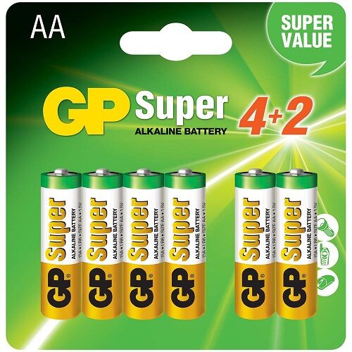 Gp Blister 4+2 Pilhas 1,5v Alcalinas Lr6 Aa - Gp