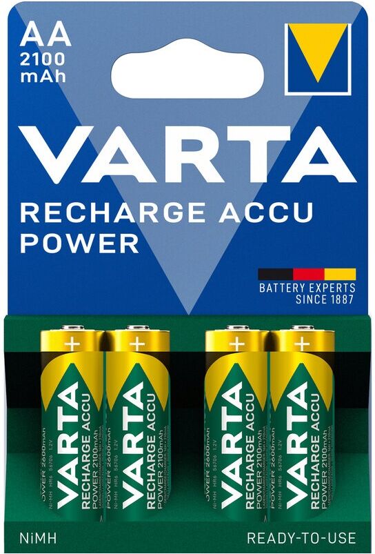 Varta Blister 4x Pilhas Recarregáveis Aa (mignon) 2100mah - Varta