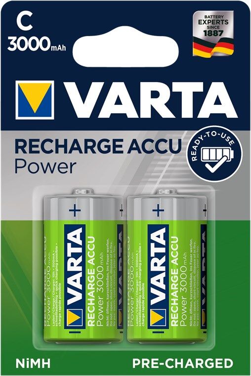 Varta Blister 2x Pilhas Recarregáveis C 3000mah - Varta