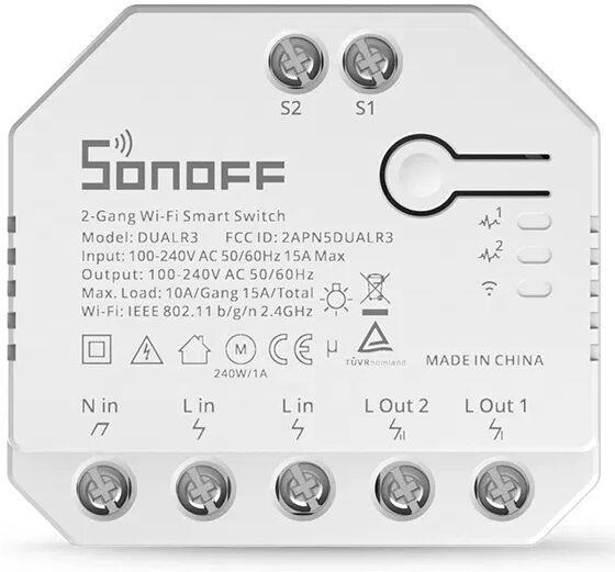 Sonoff Interruptor Inteligente Wi-fi De Relé Duplo C/ Medição De Energia - Sonoff Dual R3