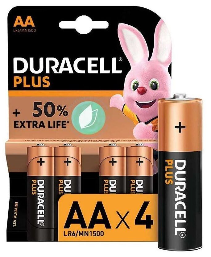Duracell Blister 4 Pilhas Alcalinas 1,5v Lr06 Aa - Duracell Plus