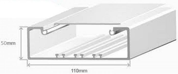 Efapel Calha P/ Distribuição 110x50mm Branca (2 Mts) - Efapel