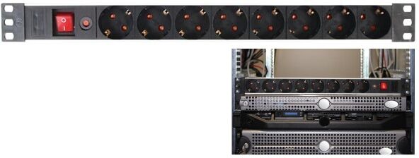 Perel Extensão Octupla P/ Rack 19" Com Interruptor (2,15 Mts) - Perel