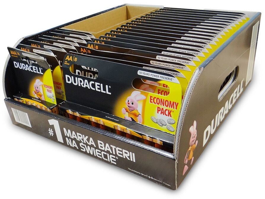 Duracell Expositor 19 Blister´s Com 8 Pilhas Aa + 8 Blister´s Com 8 Pilhas Aaa (alcalinas) - Duracell