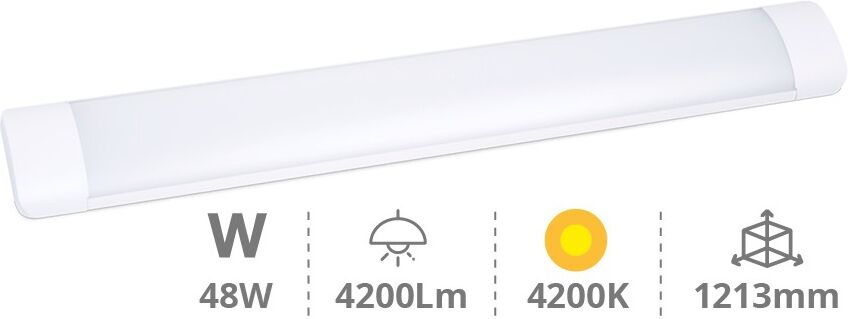 Gsc Armadura Led 48w 220v Branco 4000k Ip20 4200lm (1,20 Mts) - Gsc