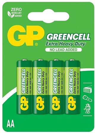 Gp Blister 4 Pilhas Greencell R6 Aa - Gp