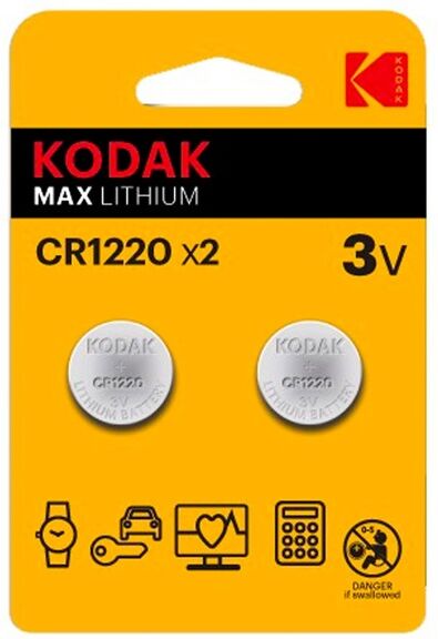 Kodak Blister 2x Pilhas Lithium Cr1220 3v - Kodak