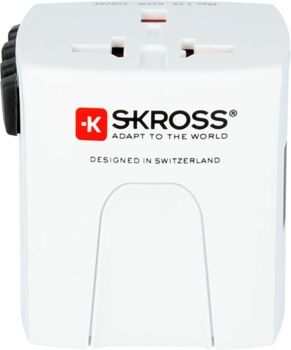 Skross Adaptador de Viagem MUV MICRO (Universal - 625 W - Branco)