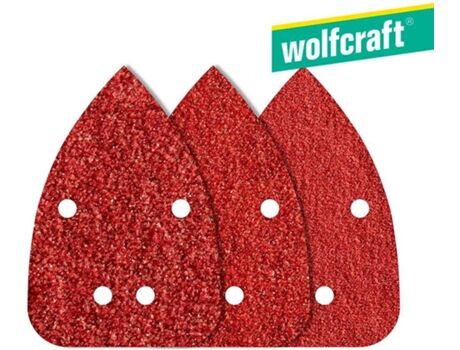 Wolfcraft Pack 10 Lixas Adesivas, Corindon Grao 80,120,240 Perfuração 96X136Mm 1756000