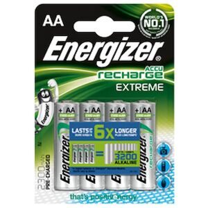 Batteri Energizer Recharge AA Extreme, 4/fp