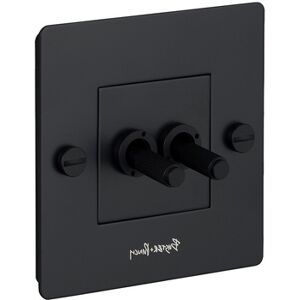 Buster + Punch - Eu 1g Double Toggle Switch - Black - Black - Svart - Övriga Belysningstillbehör