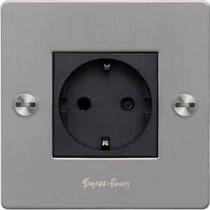 Buster + Punch - Eu 1g Socket - Schuko Type F - Steel - Steel - Silver - Övriga Belysningstillbehör