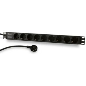 Synergy 21 PDU 9 st CEE7 eluttag 2 meter CEE7 Svart