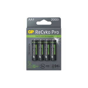 GP 2000 ReCyko Pro Photo Flash Uppladdningsbart AA/HR06 Ni-Mh batteri 4-pack