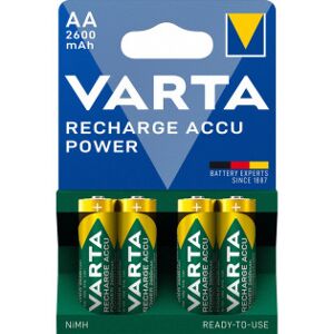 Varta Uppladdningsbara Accu-Batterier, Aa, 2600 Mah, 4 St, Nimh