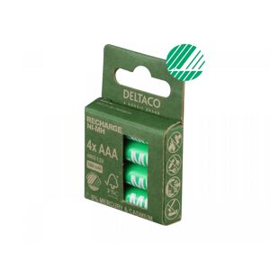 Deltaco Laddbara Aaa-Batterier, 1000mah, Svanenmärkt, 4-Pack