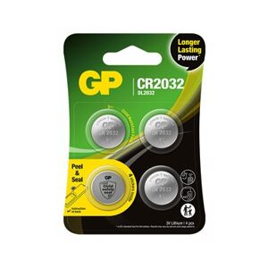 GP GP knappcell, Litium, CR2032, Safety seal, 4-pack