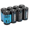 ABSINA 8 x batterier C Baby LR 14 uppladdningsbara 5 000 med låg självurladdning – C-batterier NiMH med min. 4 500 mAh & 1,2 V – Baby C-batteri, babybatterier, batterier baby C, batteri C LR14