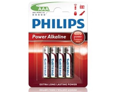 Philips Batteri Philips Aaa 1,5v Lr03 4-Pack