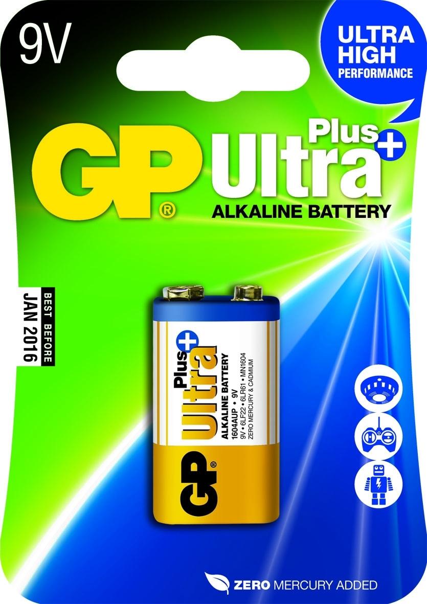 Batteri GP Ultra Plus 9V 6LF22 1/FP