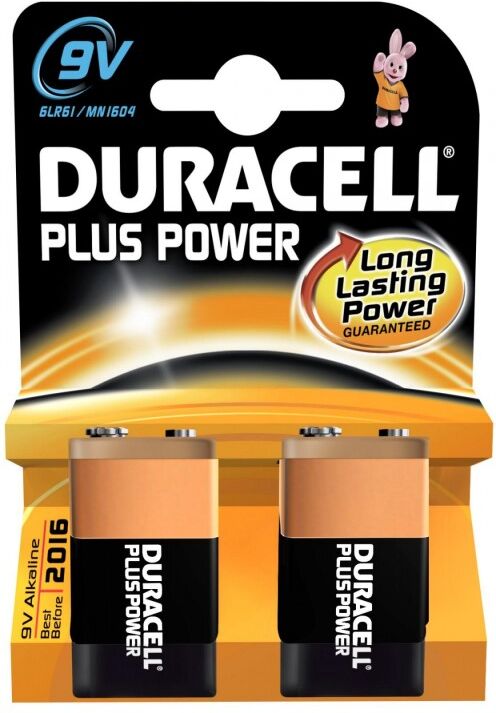 Duracell 9V Plus Power 2 st Batterier