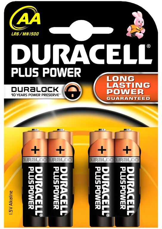 Duracell AA Duralock Plus Power 4 st Batterier