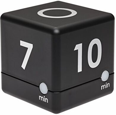 TFA Dostmann Digital Cube Timer, Timer, Tidstärningar, Tidshantering, 6 x 6 x 6 cm, svart, 38.2040.01