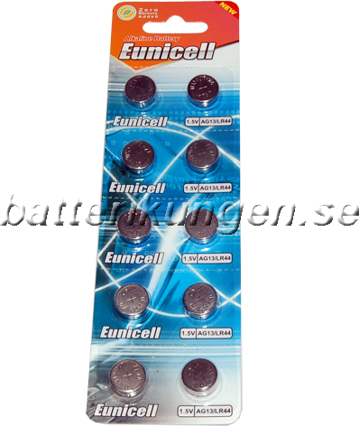 10 pack LR-44 batteri - Kvicksilverfria