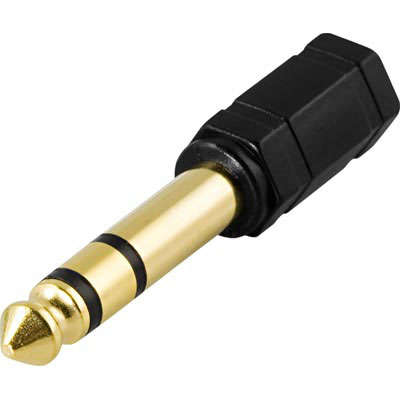 hbb Adapter 6.3mm hane - 3.5mm stereo hona Svart