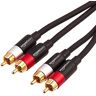 Amazon Basics 2 RCA konektor na 2 RCA konektory-audio kabel, PBH-20217, 2,4 m, černý