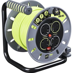 Masterplug 4 Socket PRO-XT Open Cable Extension Reel 240v 25m