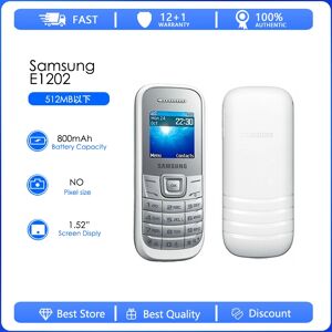 Samsung E1202 Refurbished-Original E1202 cellphone 1.5 inch dual sim card Loudspeaker 800 mAh Battery