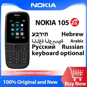 and Original Nokia 105 2G Feature Push-button Phone 1.77" Display 4MB Storage 800mAH Battery Long Standby Flashlight Radio