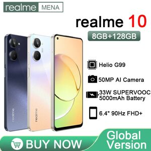 realme 10 Helio G99 Processor 8GB+128GB 50MP Dual Camera 6.4” 90Hz AMOLED Display 33W SuperVOOC Charge 5000mAH