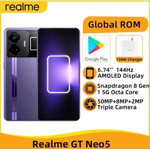 realme GT Neo 5 NFC 8GB 256GB Snapdragon 8+ Gen 1 6.74'' 144Hz AMOLED Screen 50MP Triple Camera 5000mAh Battery 150W Charger