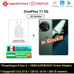 OnePlus 11 5G Global Version Snapdragon 8 Gen 2 6.7 inches 2K 120Hz AMOLED Display 100W SUPERVOOC Charge 5000mAh Battery NFC