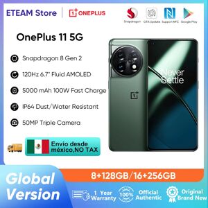 Global Version OnePlus 11 5G Snapdragon 8 Gen 2 6.7'' 120Hz AMOLED Display 100W SUPERVOOC 5000mAh Battery Google Play NFC