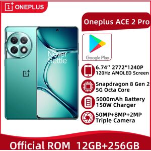 Oneplus ACE 2 Pro 5G Snapdragon 8 Gen 2 Octa Core 6.74'' 120Hz AMOLED Screen 50MP Triple Camera 5000mAh Battery 150W