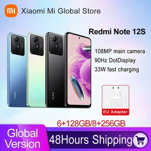 Xiaomi Redmi Note 12S Global Version MediaTek Helio G96 256GB 6.34'' 90Hz AMOLED DotDisplay 108MP Camera 33W  Charging