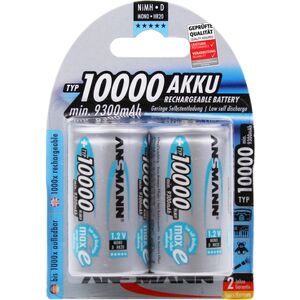 Ansmann High Capacity D HR20 10000mAh Rechargeable Batteries   2 Pack