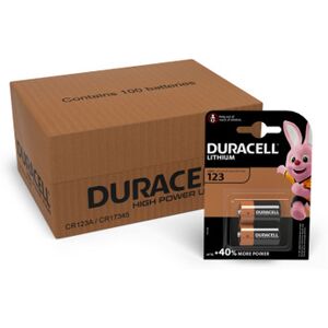 Duracell Lithium DL123 CR123A Batteries   100 Pack