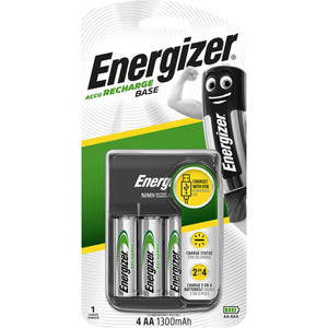 Energizer USB Base Charger   Inc 4 x AA 1300mAh Rechargeable Batteries